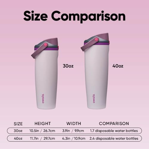 Owala FreeSip Sway Stainless Steel Water Bottle 40 oz Dreamy Field - color: Dreamy Field, size: 40 Ounces