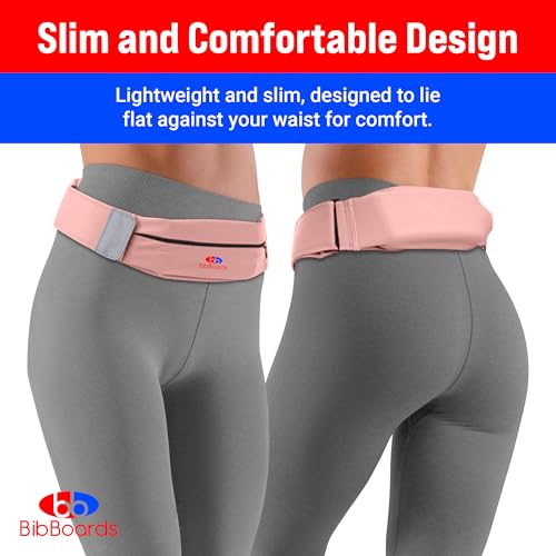 BibBoards Running Belt for Phone, Pink, 38-48 in - color: Pink, style: 44 Inch