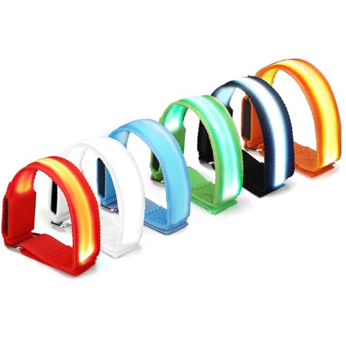 Dilabnba LED Glow Bracelets, Light Up Party Arm Band Bracelets, Halloween Christmas Glow in The Dark Bracelets for Concerts Festivals Game Prizes Sports Rave Accessories - 6PCS - size: Small
