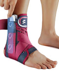 Ankle Brace for Men Women with Removable Side Splints Figure 8 Strap - color: Rose, size: S