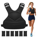 Ragebby Adjustable Weighted Vest for Women Men, 4-10lb/12-18lb/ Vest with 6 Ironsand Weights, Weight Vest with Reflective Strip for Running, Walking, Exercise, Strength Training