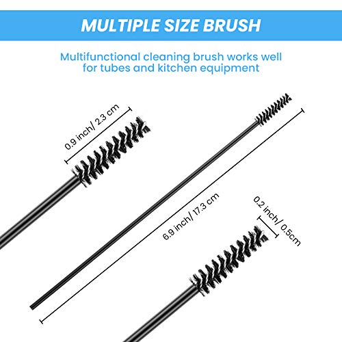 Outus 12 Pieces Hummingbird Feeder Cleaning Brush Mini Nylon Brush Set Cleaner for Bottles, Tubes, Jars, Bird Feeder (3.9 Inches/6.7inches) - size: 3.9 inches/6.7 inches