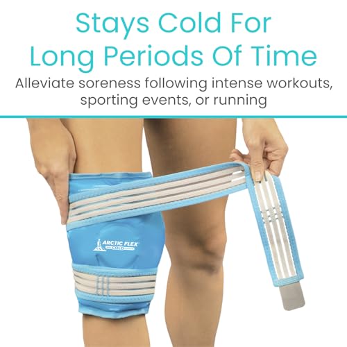 Arctic Flex Vive Knee Ice Pack Wrap with Straps for Cold Compression