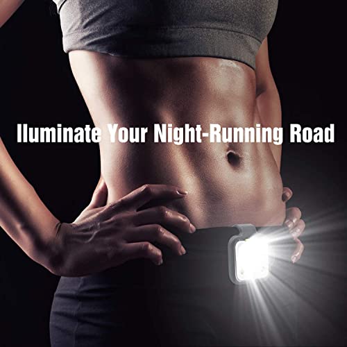 Running Light for Runners, 2Pack Clip on Flashlight, Rechargeable LED Light
