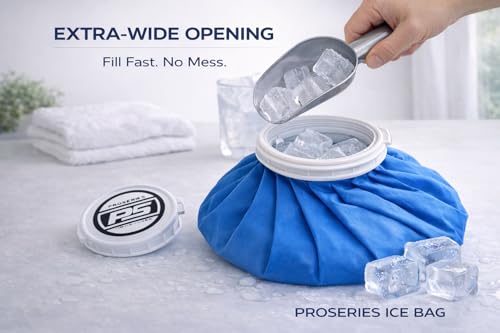 PRO Series RxICE - 11" Large Reusable Ice Bag - 4" Super Wide Mouth - Blue Camo Hot and Cold Therapy for Injuries - Cold Compress with Refillable Real Ice Pack - Use on Head, Knee, Ankle, More - color: Blue Camo 11"