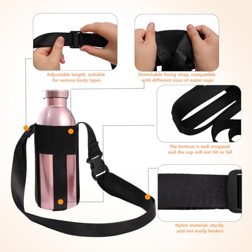 Water Bottle strap,Simple&Adjustable Crossbody strap(Bottle Excluded) - color: Blue12-32oz