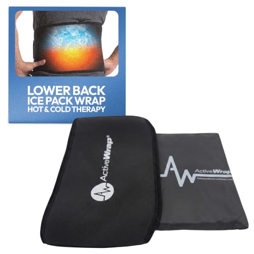 ActiveWrap Lower Back Ice Pack Wrap, Large/X-Large – Hot & Cold Therapy with Reusable UltraFlex Gel Pads – Heat Wrap & Wearable Ice Pack for Back Pain Relief, Sciatica, Tailbone & Lumbar Support - size: Large/X-Large
