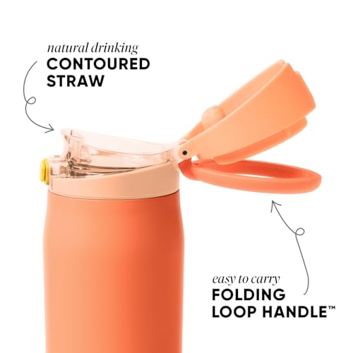 Simple Modern Water Bottle with Straw & Handle | 24oz | Orange - color: -Citrus, size: 24 Ounces