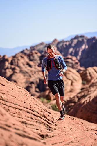 UltrAspire Big Bronco Lightweight Running Race Vest - 12L Total Volume & 2L Water Reservoir Capacity - color: Pitch Black/Red, size: Large (43"-46")