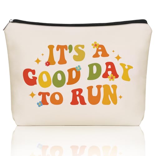 Running Gifts for Women Makeup Bag, It's a Good Day to Run Pouch