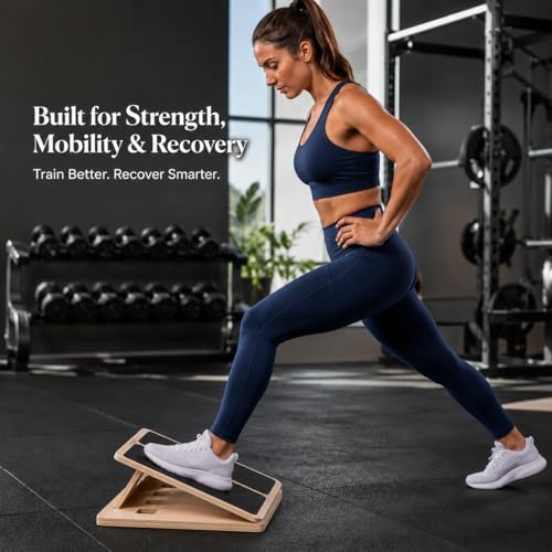 Slant Board for Exercise, 5-Position Adjustable Wooden