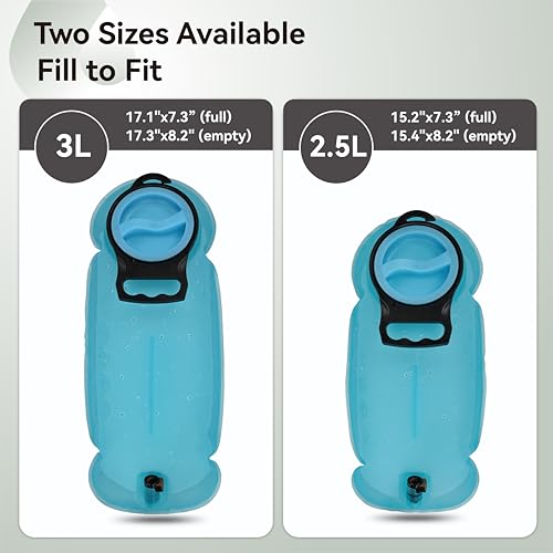 MARCHWAY Ultra Durable TPU Hydration Bladder with Insulated Tube, 2.5L/3L - color: Blue, size: 2.5L