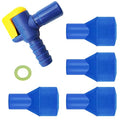 Bite Valve Replacement Mouthpiece Fit for Hydration Pack Bladder Water Backpack and Most Brands(4-Pack), with Shutoff Valve and Tube O-Ring - color: Blue