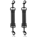 YUEPET 2 Pack Dog Collar Safety Clips, Adjustable Prong Collar Backup Clips - color: Bright Black*2（Trapezoid Black)