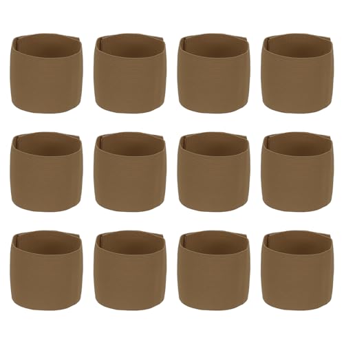 Soccer Captain Armband Elastic Wrist Arm Bands Adjustable Player Team Leader Anti-Slip Badge Sports Accessories - color: Brown