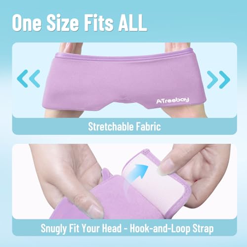 Cooling Eye Mask, Cold Eye Mask for Puffy Eyes, Reusable Ice Eye Masks for Dry Eyes, Relieve Your Migraines and Headaches with Gel Eye Masks Therapy, Long-Lasting Comfort, Purple - color: Purple