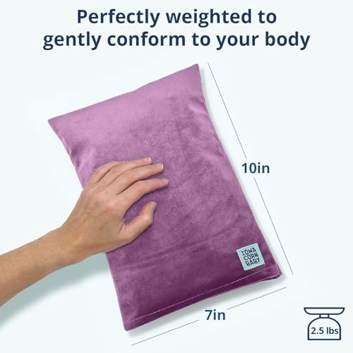 Microwave Heating Pad - Moist Heat Warm Compress for Back, Neck and Cramps - color: Moonlit Lilac