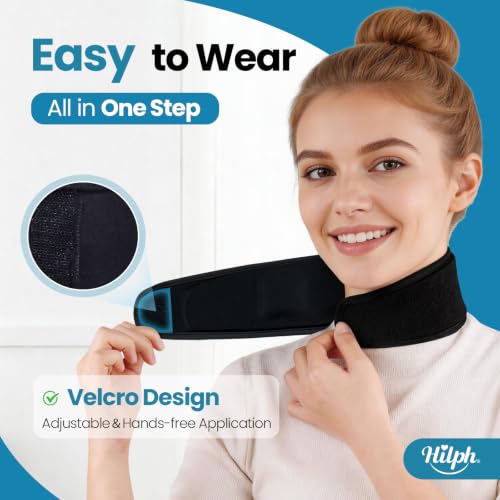 Hilph Neck Ice Pack Wrap, 45-Min Cooling for Tonsillectomy & Sore Throat - color: Black