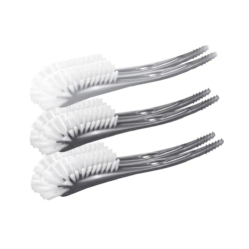 Philips AVENT Baby Bottle Brush | Nipple Cleaning | Grey | Pack of 2 | SCF145/18 - size: 1 Count (Pack of 2)