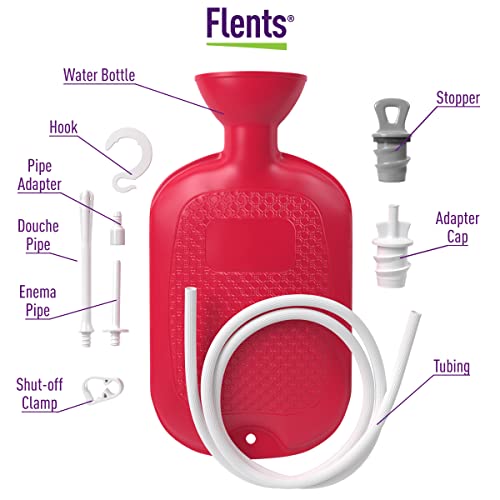 Flents Douche and Enema Combination Kit for Men and Women, Large Capacity, Multipurpose Cleaning System for Personal Hygiene, Colon Detox Cleanse, Made with Comfortable Material, (1.66 L) (Pack of 2) - size: 1.66 L (Pack of 2)