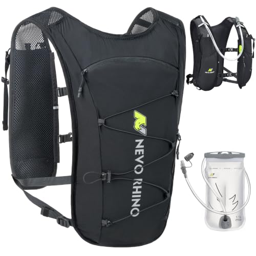N NEVO RHINO 5.5L Running Vest, Hydration Vest with 1.5L Water Bladder - color: black