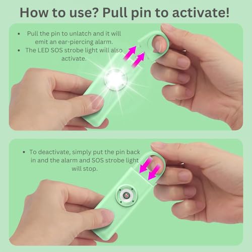 Personal Safety Alarm Rechargeable (Lime) - color: Lime