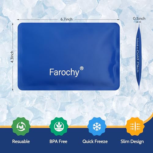 Reusable Ice Packs for Lunch Boxes, 4Pcs Soft Ice Packs for Cooler Gel Pack - color: Blue