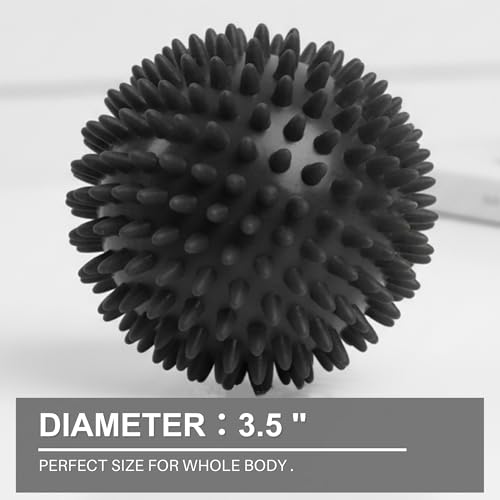 Spiky Massage Ball, Trigger Massage Point, Deep Release, 3.5 in（Black） - style: 02－3.5 in