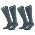 GoWith 20-30 mmHg Unisex Knee High Compression Rayon Bamboo Socks, 2 Pairs - color: Gray - 2 Pairs, size: Large