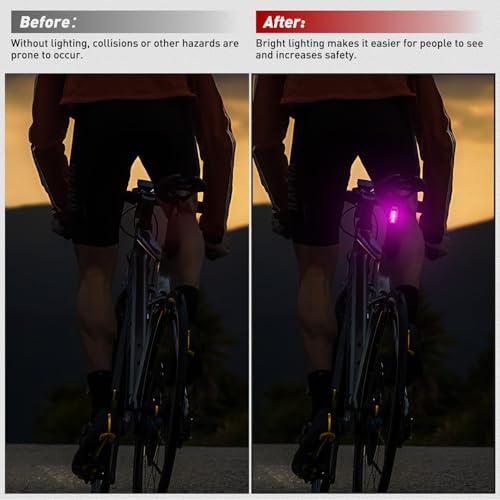Nilight LED Safety Light 4PCS Pink Marine Navigation Bike Tail Lights - color: 3LED Safety Light-Pink
