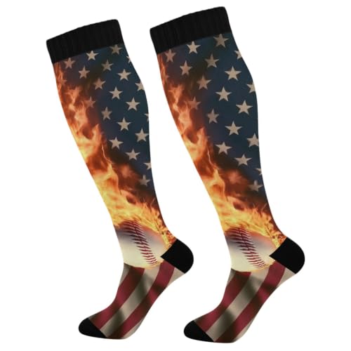 Wusikd Pirate Skulls Compression Socks for Women and Men Circulation Cute Long Socks for Athletic Running 1 - color: Multi 33