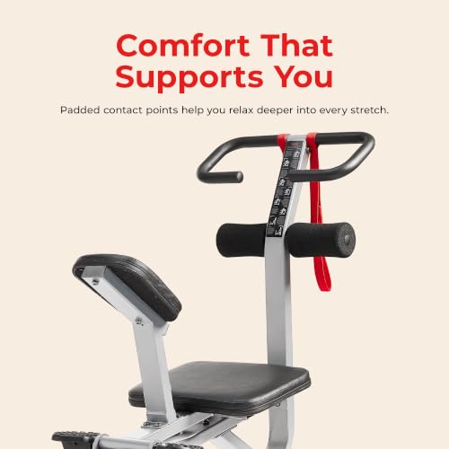 Sunny Health & Fitness Full Body Stretch Machine Back Stretcher Pivot Seat - color: Gray