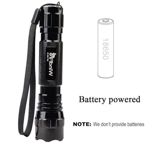 WINDFIRE LED Tactical Flashlight 1200LM with Holster(Battery Not Included)
