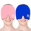 Migraine Relief Cap, Soothing Headache Ice Face Mask Products - color: Pink+blue
