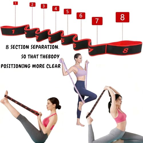 （2Pcs） Numbered Resistance Bands for Glutes & Yoga(Red&Purple