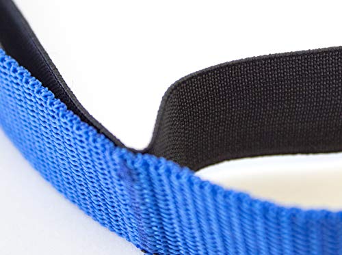 RangeMaster Stretch Strap with Exercise Guide│ Versatile Multi-Loop Strap Perfect for Yoga, Pilates, and Physical Therapy │ Portable │ Helps Improve Flexibility - color: Black & Blue