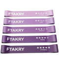 Resistance Bands for Working Out, Exercise Bands with 5 Resistance Levels, Natural Latex Resistance Bands Designed for Home Fitness, Strength Training and Flexibility Exercises - color: Purple