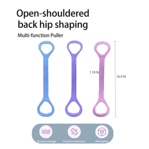 Figure 8 Fitness Resistance Bands with Handles for Working Out - color: Purple