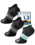 Juclise Women's No Show Compression Running Socks, 3 Pairs - color: Classic Black*2+aqua Black*1, size: Small