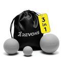 3 in 1 Massage Ball Set – 2.5", 1.9" & 1.2" Firm Silicone Balls for Myofascial Release, Trigger Point Therapy, Back & Foot Pain Relief, Face Fitness, Yoga, Deep Tissue Recovery (Gray) - color: Gray