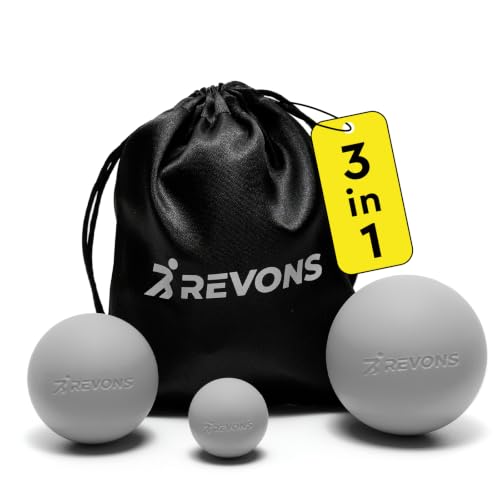 3 in 1 Massage Ball Set – 2.5", 1.9" & 1.2" Firm Silicone Balls for Myofascial Release, Trigger Point Therapy, Back & Foot Pain Relief, Face Fitness, Yoga, Deep Tissue Recovery (Gray) - color: Gray