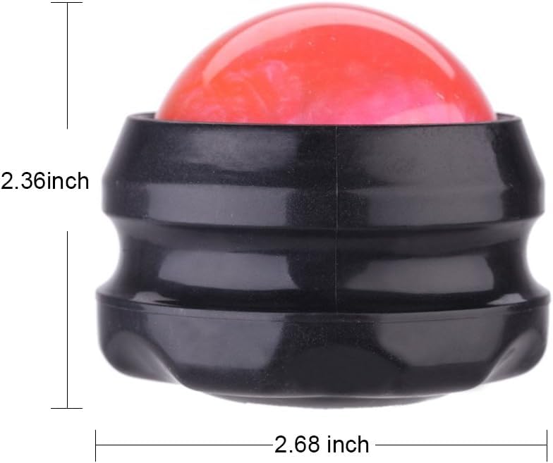 Manual Massage Roller Ball - Massager and Therapy Tool for Sore Muscles, Shoulders, Arms, Neck, Back, Feet, Body, Deep Tissue, Stiffness, Joint Pain, Stress Relief - color: Pink