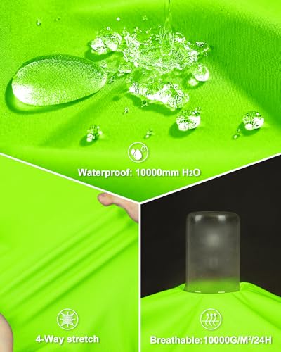 33,000ft Men's Packable Cycling Jacket Waterproof Running Vest Outerwear - color: Green, size: X-Large