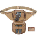 Tactical CCW Fanny Pack for Men Women, Concealed Carry Fanny Pack - color: Khaki