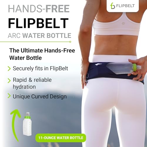 FlipBelt Portable Lightweight Running Water Bottle - color: Green, size: 6 Ounces