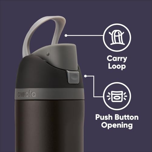 Owala Marvel FreeSip Stainless Steel Water Bottle 24 oz Black Panther - color: Black Panther, size: 24 Ounces