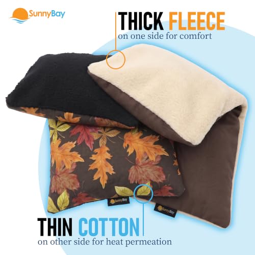 SunnyBay Heating Pad, Neck and Shoulder Wrap, 6x11 inch, Leaves - color: Pack of 2 - Leaves