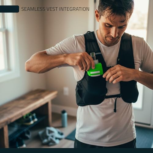 FITLY Soft Flask Running Water Bottle - Collapsible Hydration Flask - color: Green, size: 8.5 Ounces