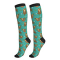 Compression Socks Knee High Circulation Support Socks For Women Men Athletic Running Hiking Travel - color: Funny Sloths