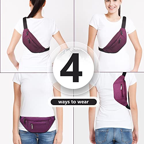 AIKENDO Crossbody Fanny Pack for Women Fashionable,Fashion Waist Bag Purse - color: Purple
